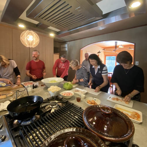 At a cooking lesson in Fukuoka