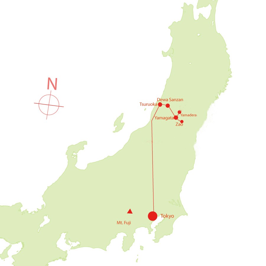 Map of GHN-24 Walking Tour of Yamagata