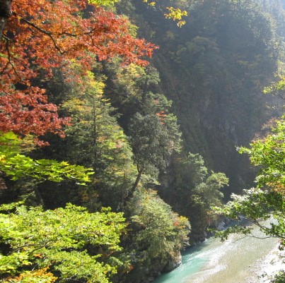 Kurobe Gorge in autumn