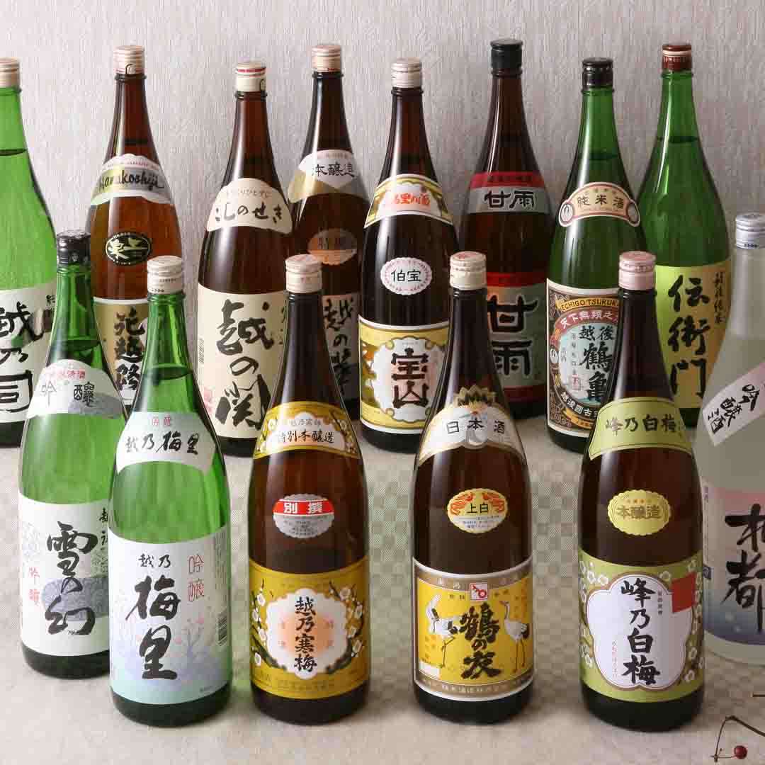 Sake bottles of Niigata