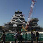 Kumamoto Castle under repair from 2016 earthquake damages