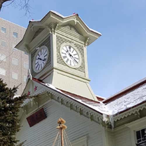 Sapporo Clock Tower in winter