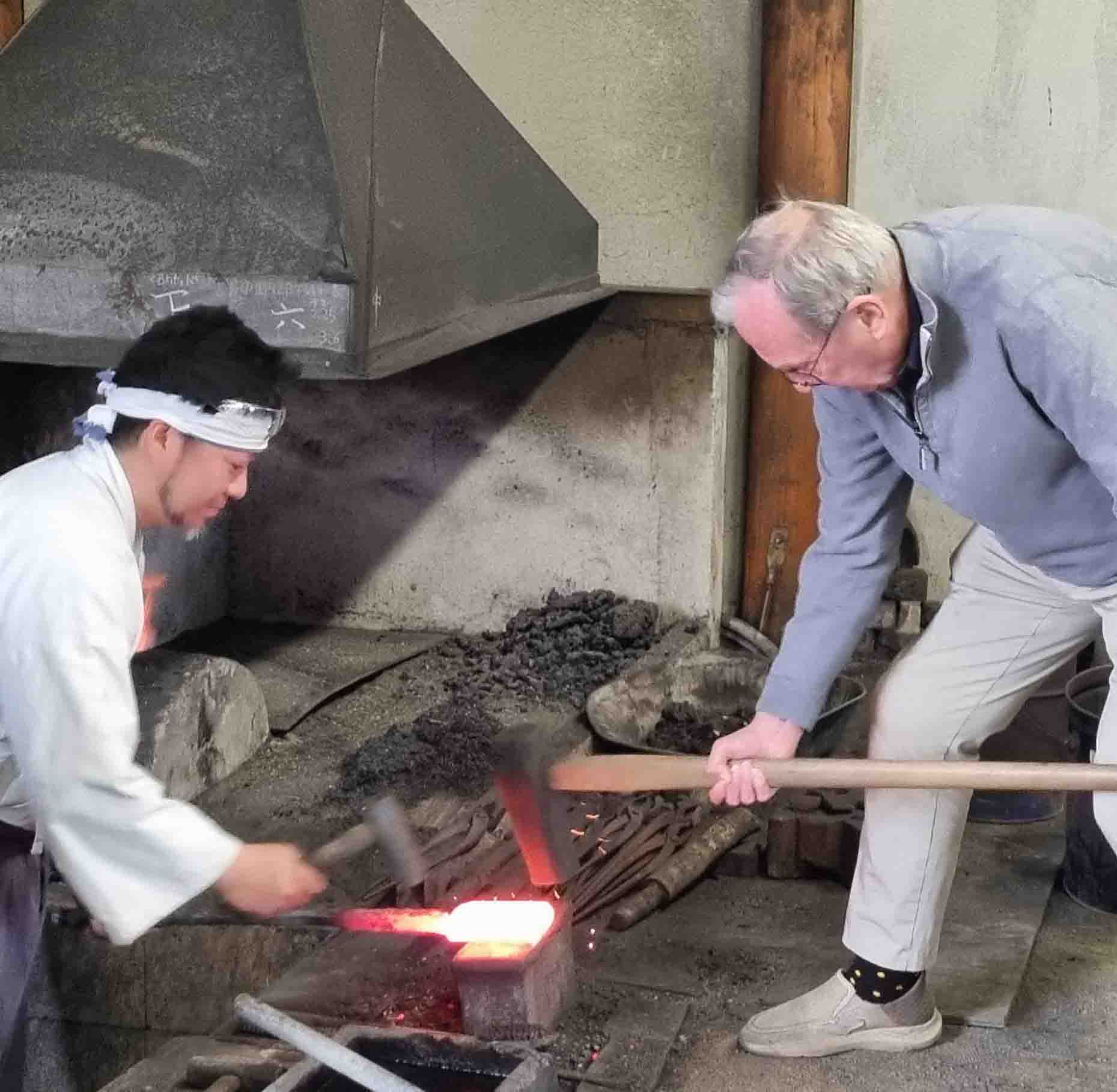 Sword making experience in Oita Kyushu on a Japan Private Tour
