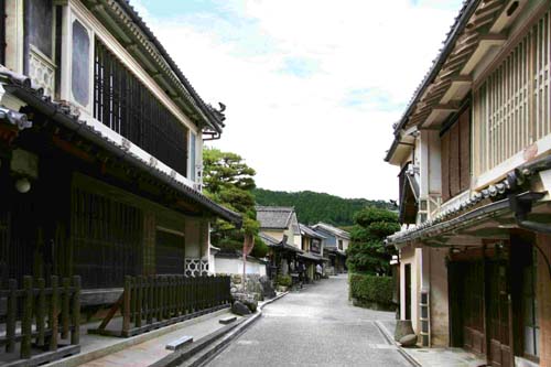 Streetscape of Uchiko in Ehime